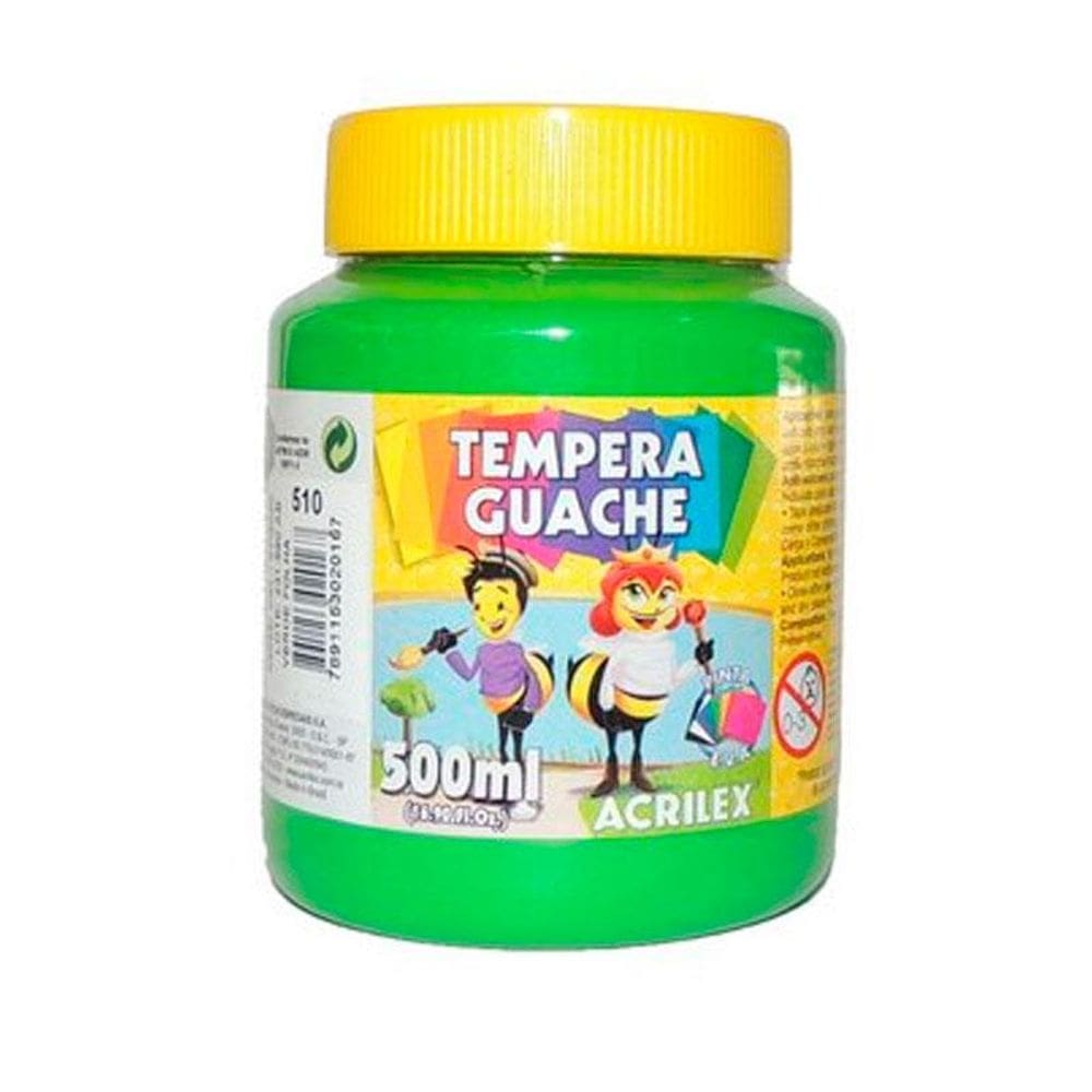 Tinta guache Verde Folha 500ml 510 Acrilex
