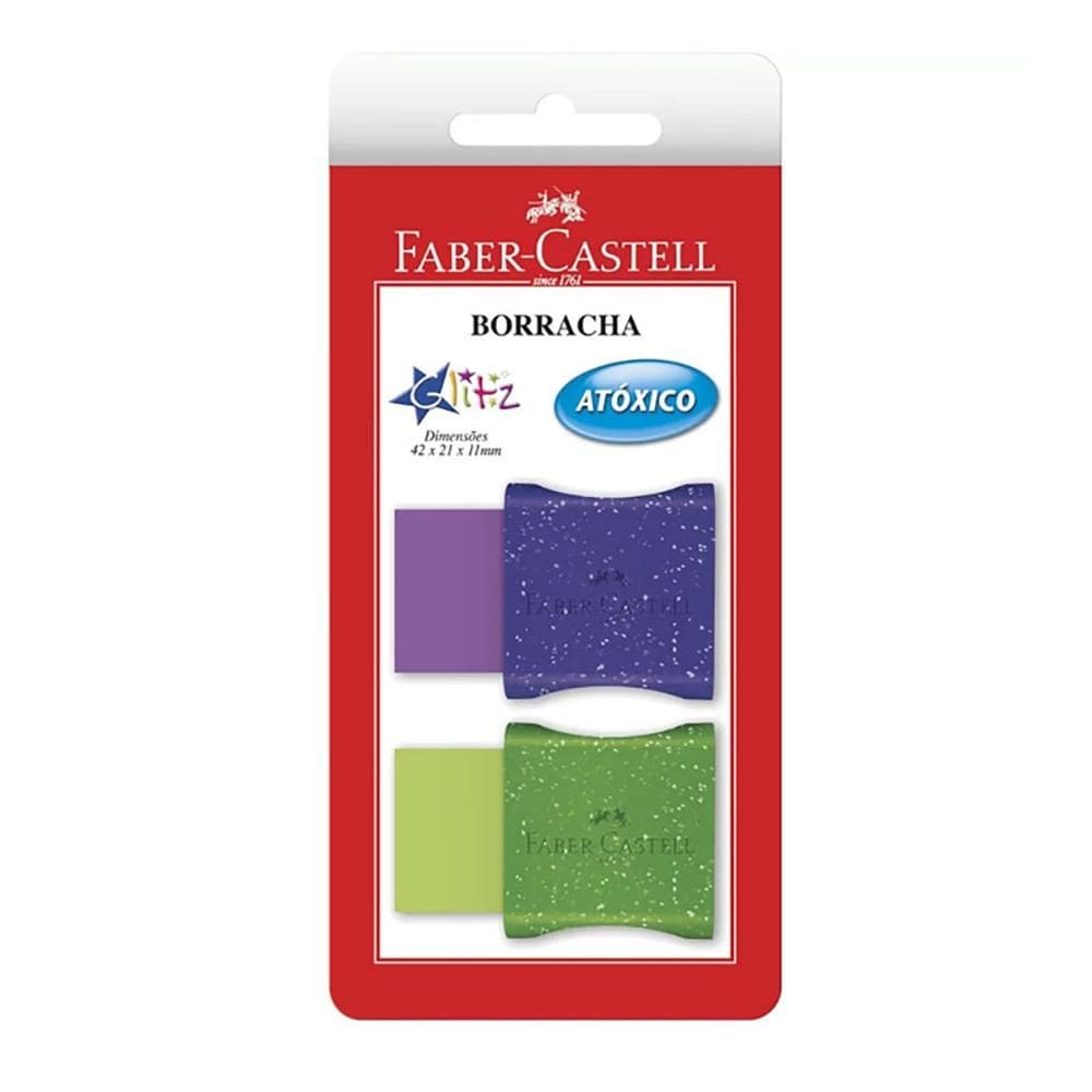 Borracha TK-Plast FC Max Glitz c/ 2 unid Faber-Castell