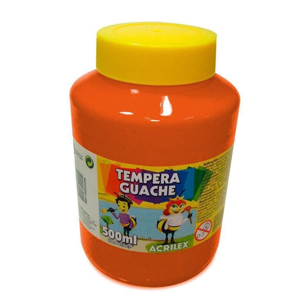 Tinta guache Laranja 500ml 517 Acrilex