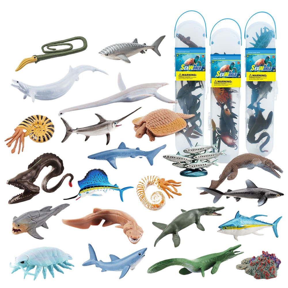 Conjunto de estatuetas Mini Ocean & Prehistoric Sea Creatures x25 Kids