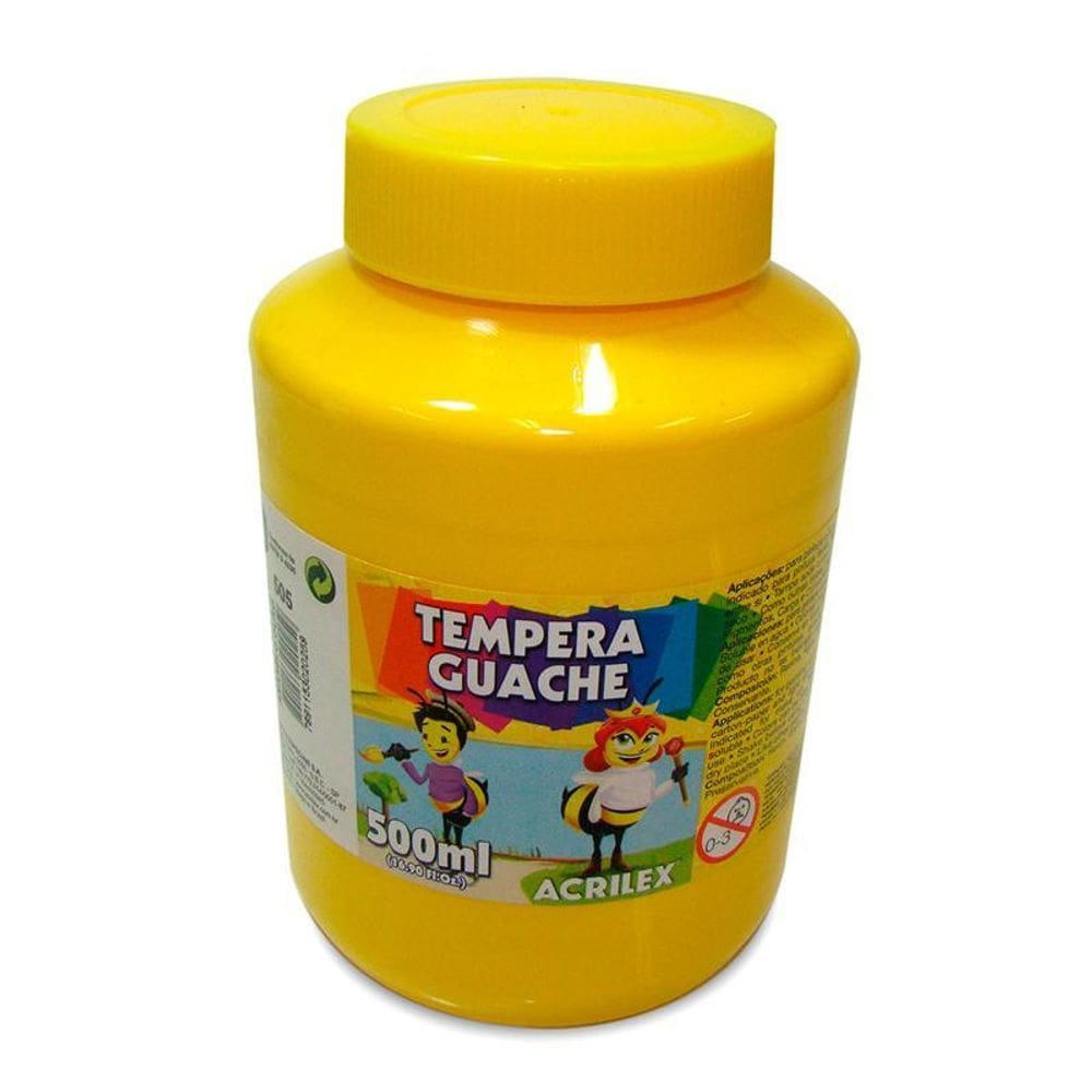 Tinta guache Amarelo Ouro 500ml 505 Acrilex