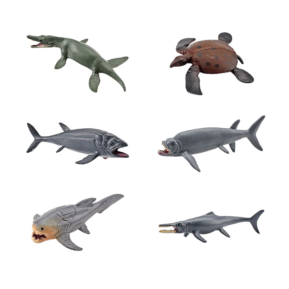Conjunto de estatuetas de animais oceânicos realistas de 6 peças de brinquedos infantis de PVC