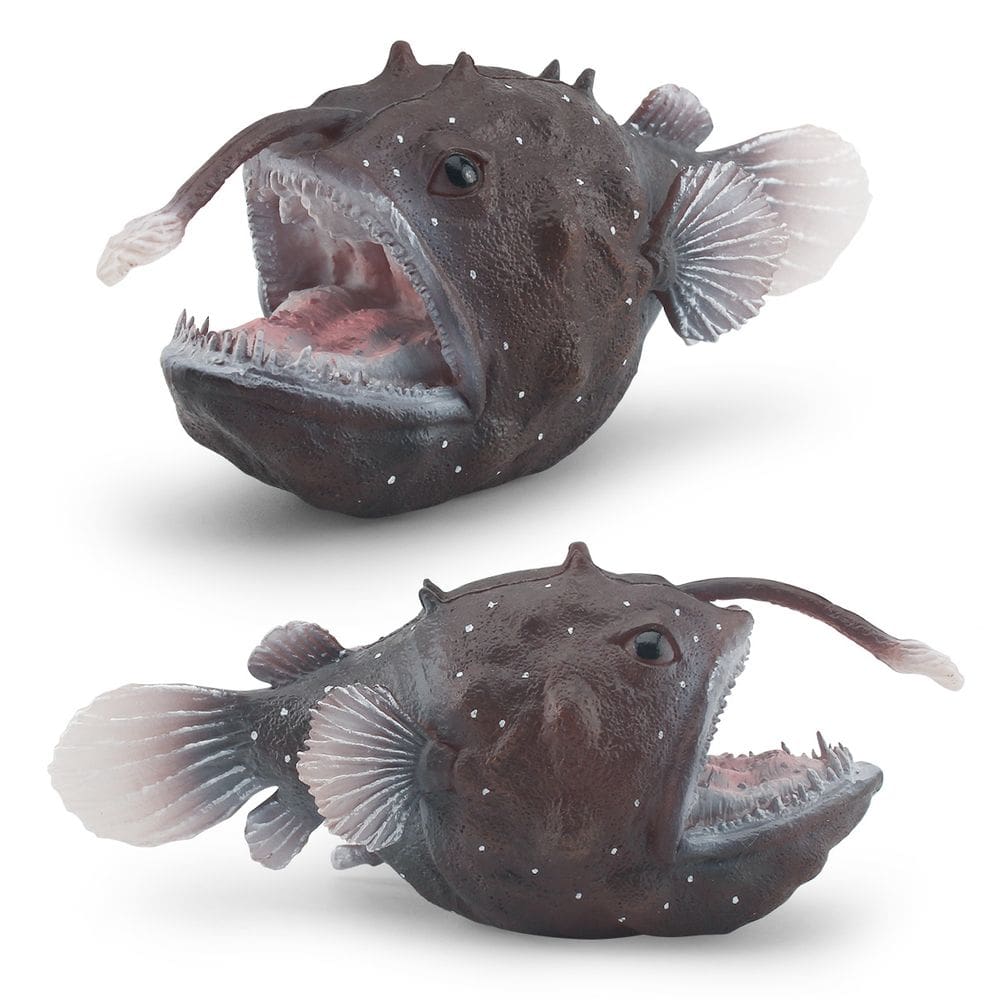 Estatueta de PVC Anglerfish realista de 13,5 cm para crianças e decoração