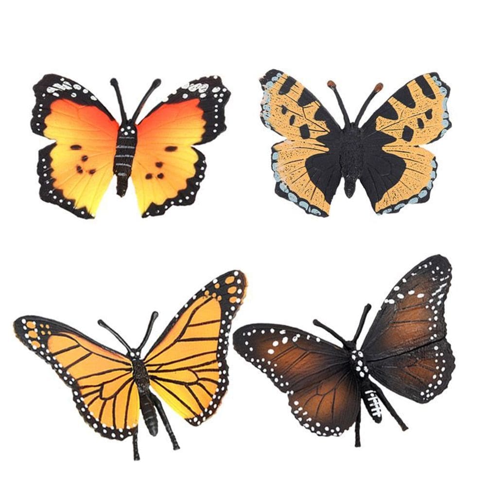 Conjunto de bonecos Realistic Butterfly de 4 peças para crianças de 3 anos ou mais