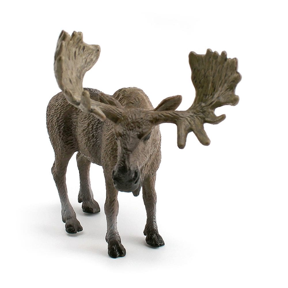 Figura realista de alce macho, PVC, animal selvagem de 12,5 cm para crianças
