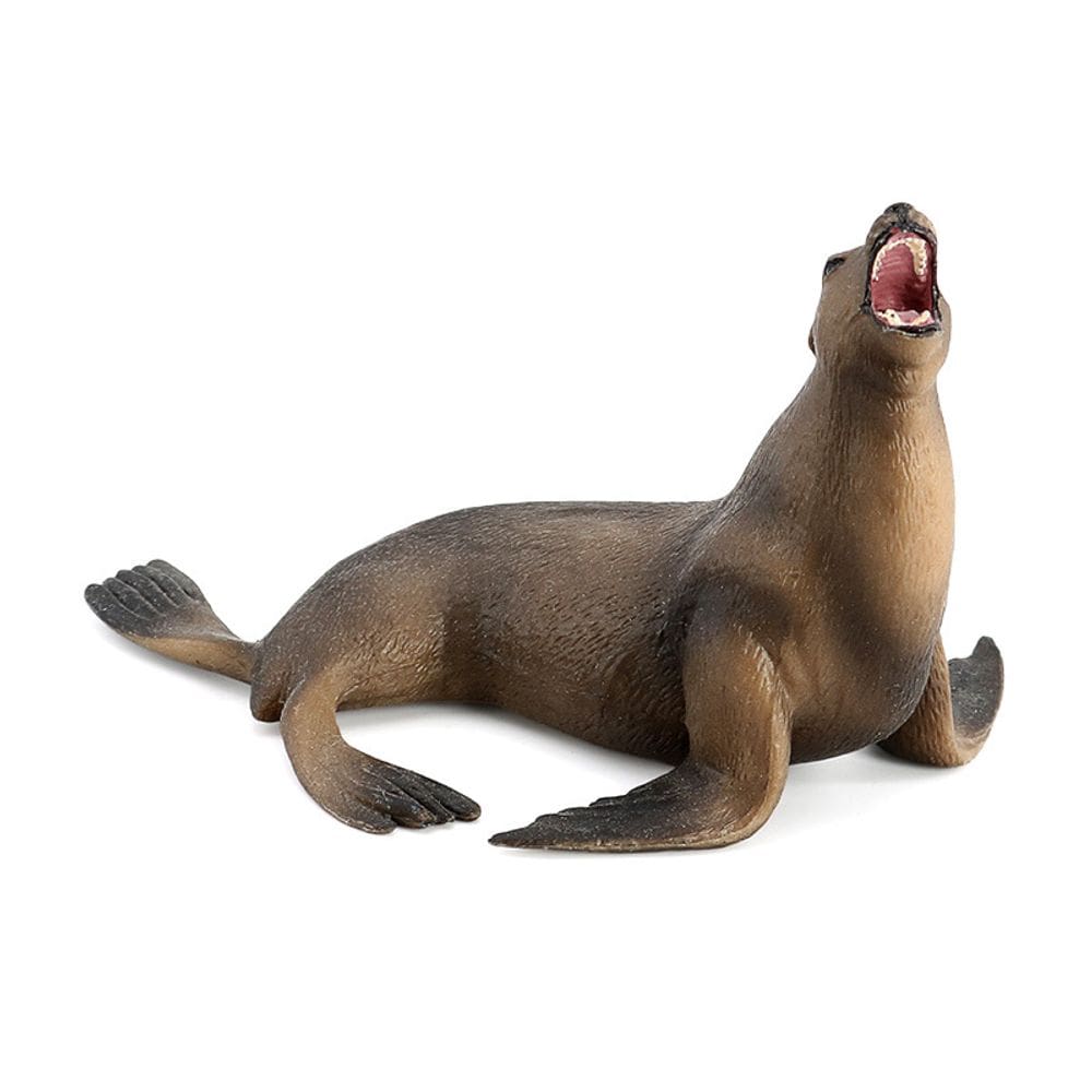 Estatueta realista de leão-marinho em PVC modelo de animal oceânico de 11 cm