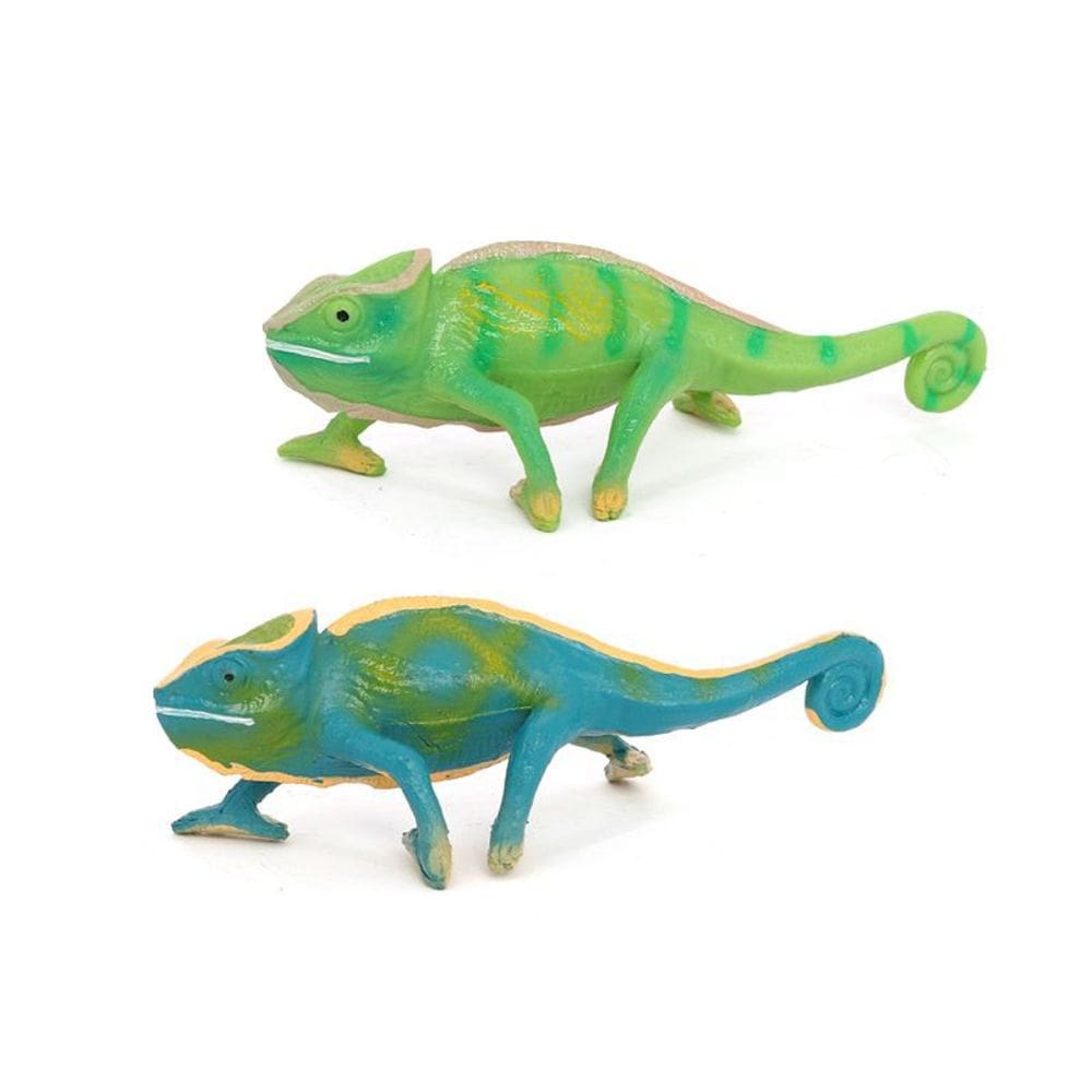 Figure Toy Realistic Chameleon PVC Lizard para crianças, 2 peças