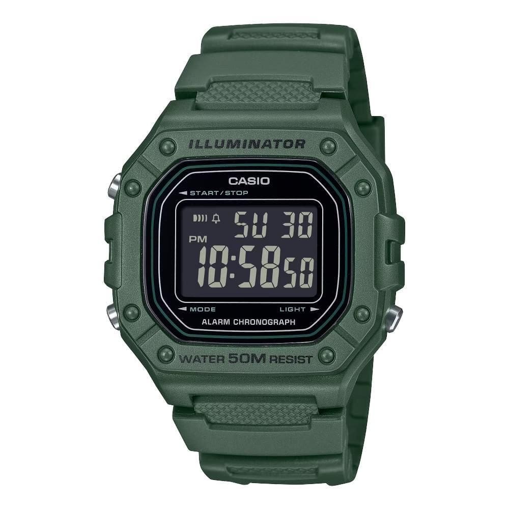 Relógio Casio Standard Digital Verde – W-218H-3BVDF
