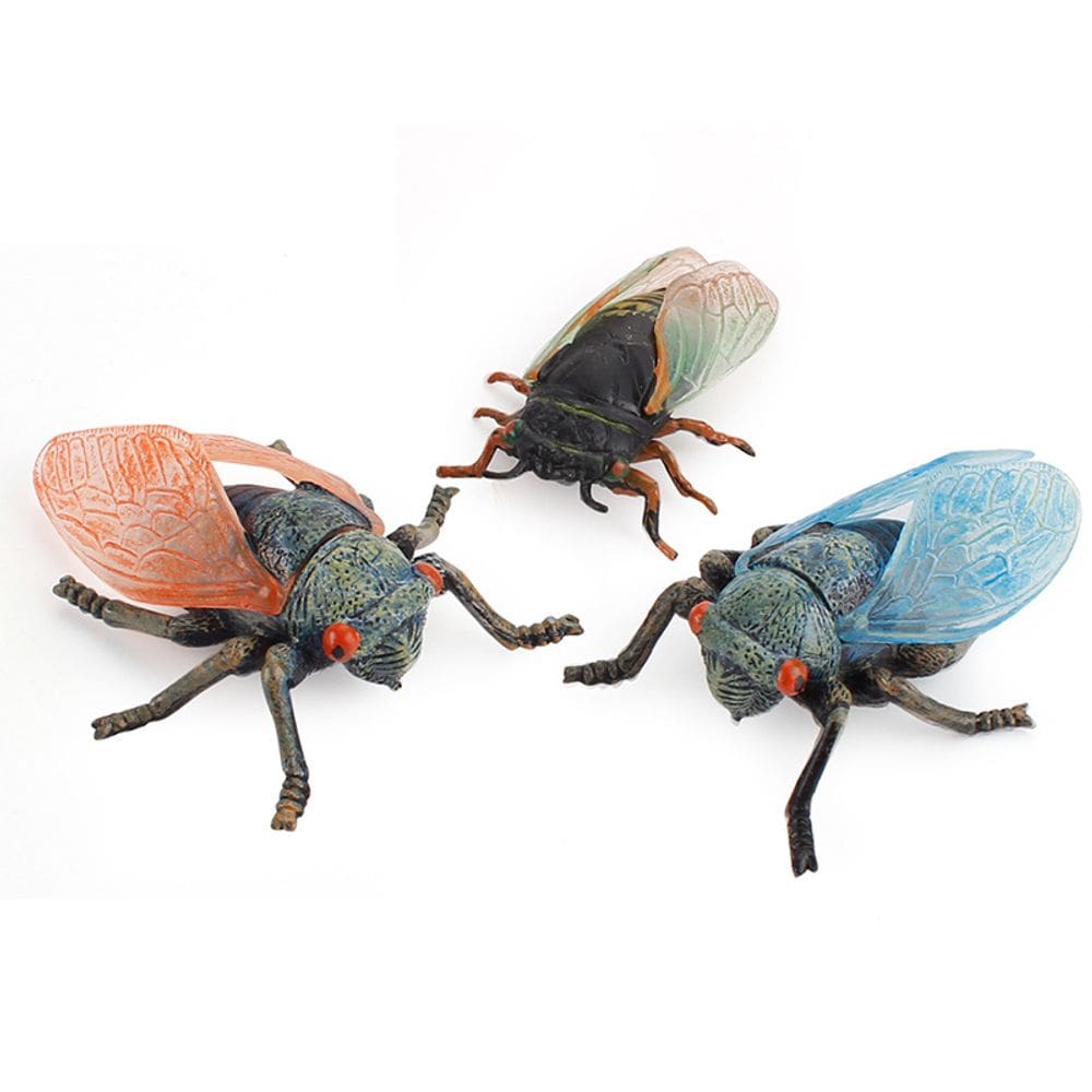 Conjunto de bonecos Cicada and Cricket, 3 peças de PVC para crianças