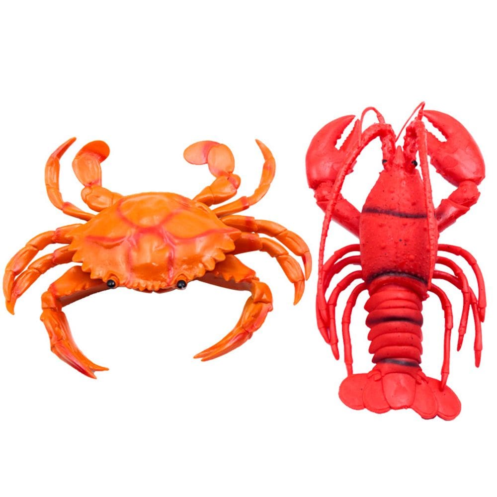 Conjunto de bonecos de brinquedo realista Lobster & Crab Marine Life Kids