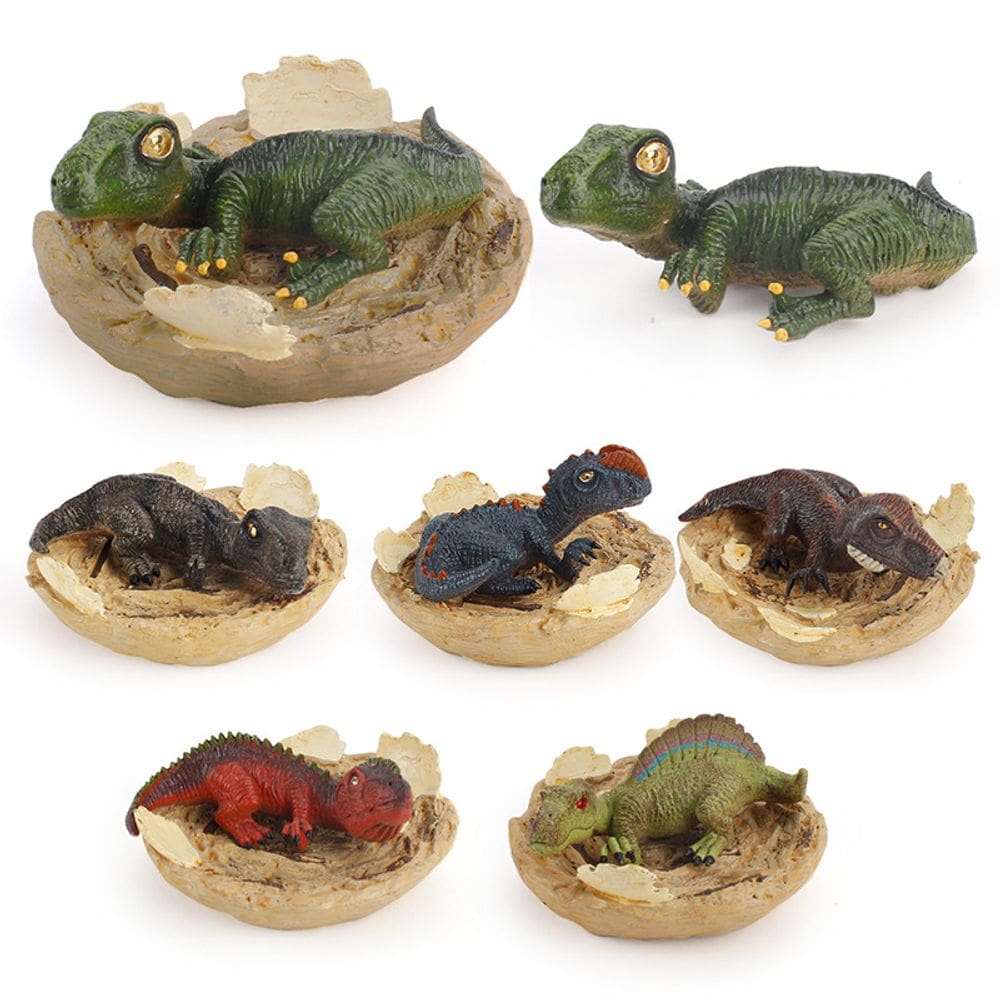 Conjunto de estatuetas de dinossauro Hatchling, 6 peças de triceratops T-Rex