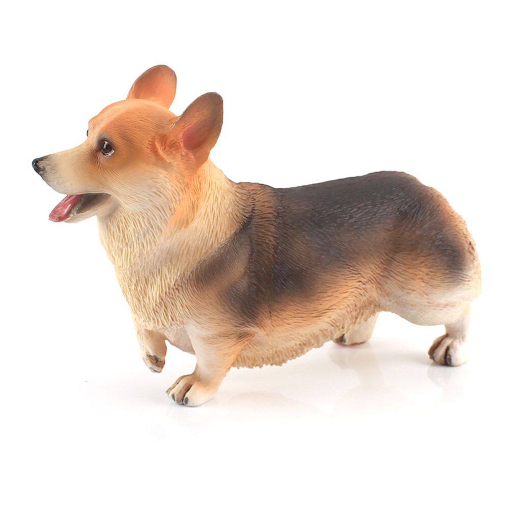 Estatueta de brinquedo realista Corgi Dog em PVC para decoração