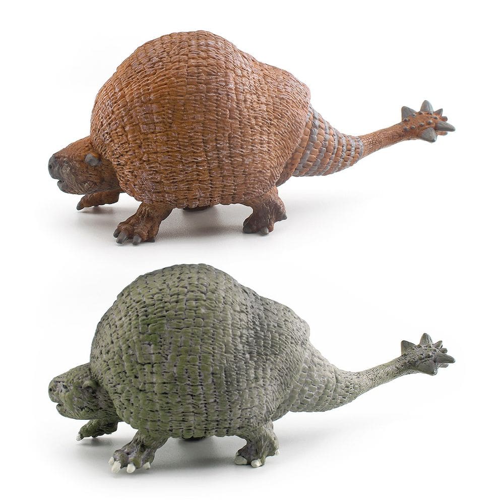 Figure Toy, 2 peças de mamífero pré-histórico, realista, semelhante a um tatu