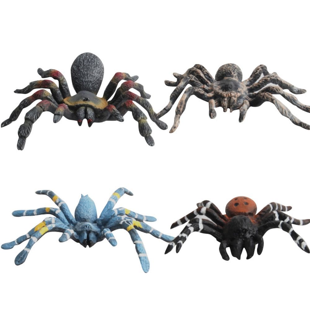 Conjunto de estatuetas Spider Wild Spider Model Toys, 4 peças para crianças/adultos