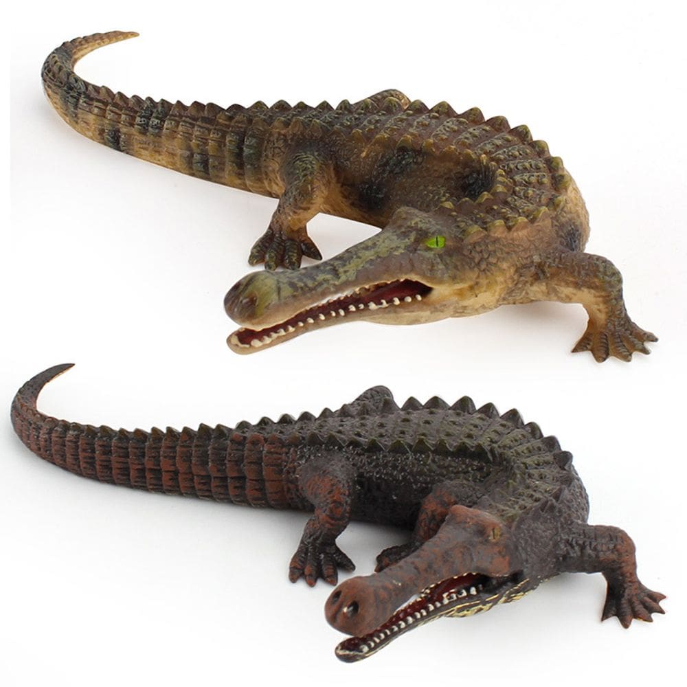 Conjunto de bonecos Realistic Crocodile, 2 peças, PVC Kids Education