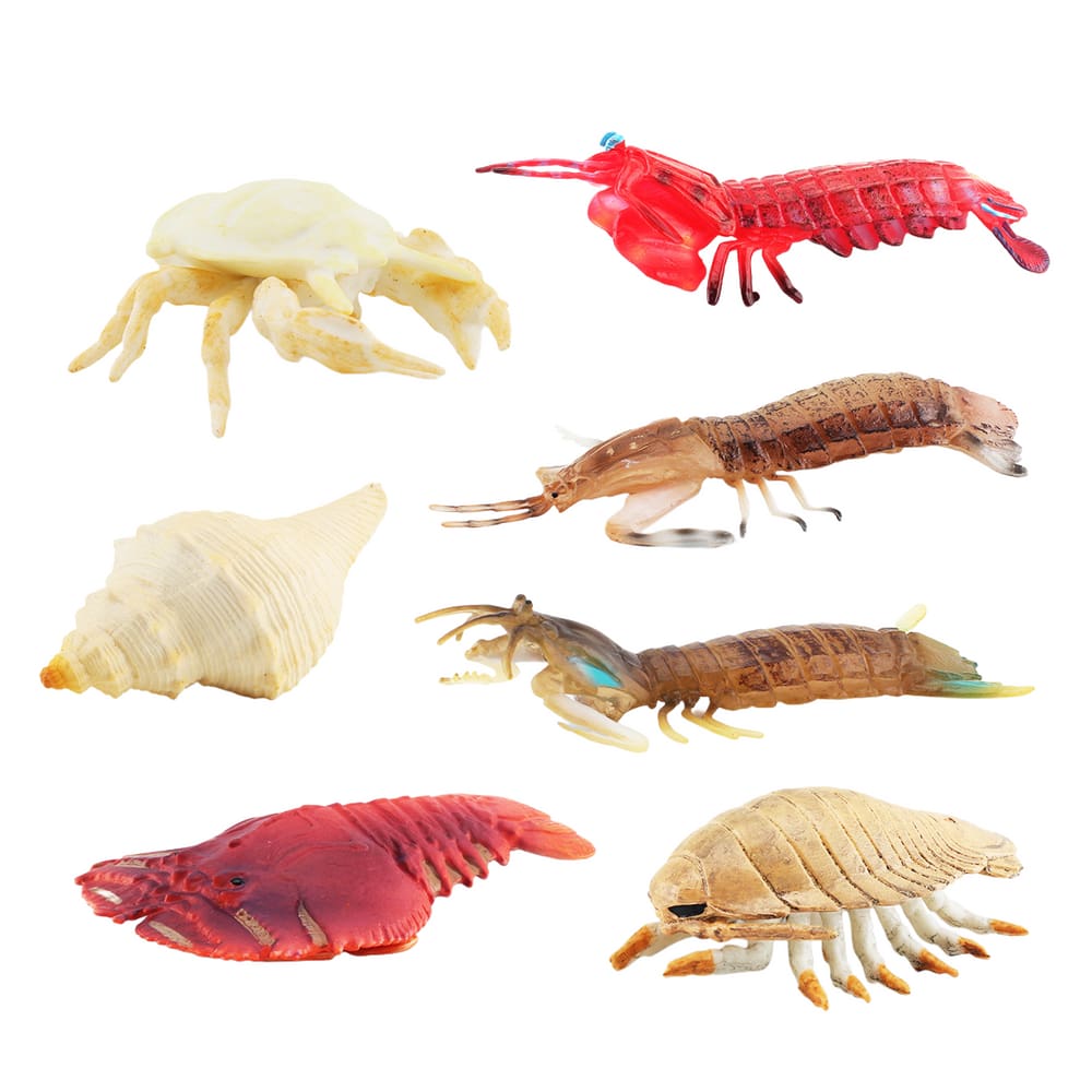 Conjunto de estatuetas de animais Realistic Ocean Life, 7 unidades de PVC Marine