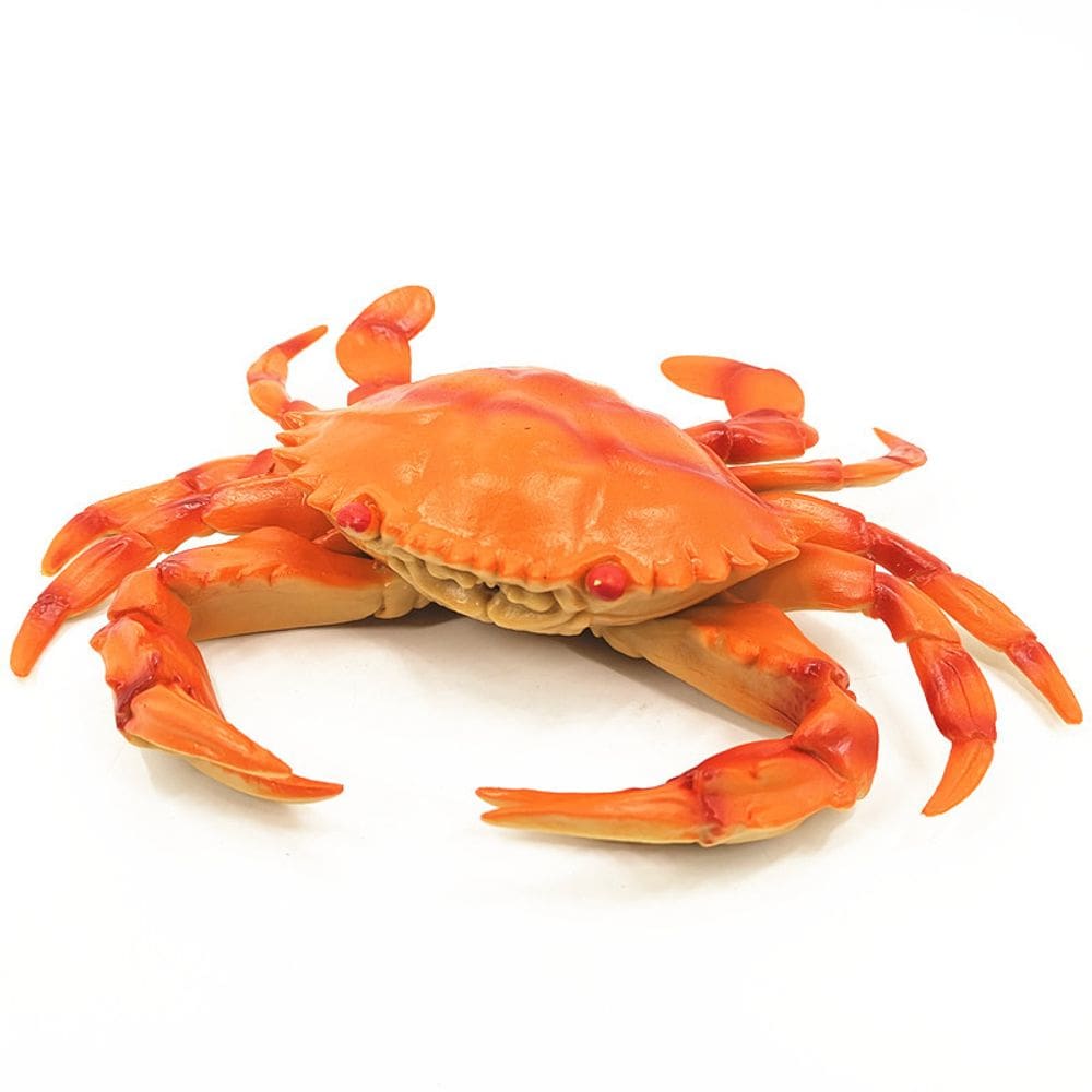 Estatueta de caranguejo de plástico realista, realista, modelo oceânico, 25 cm