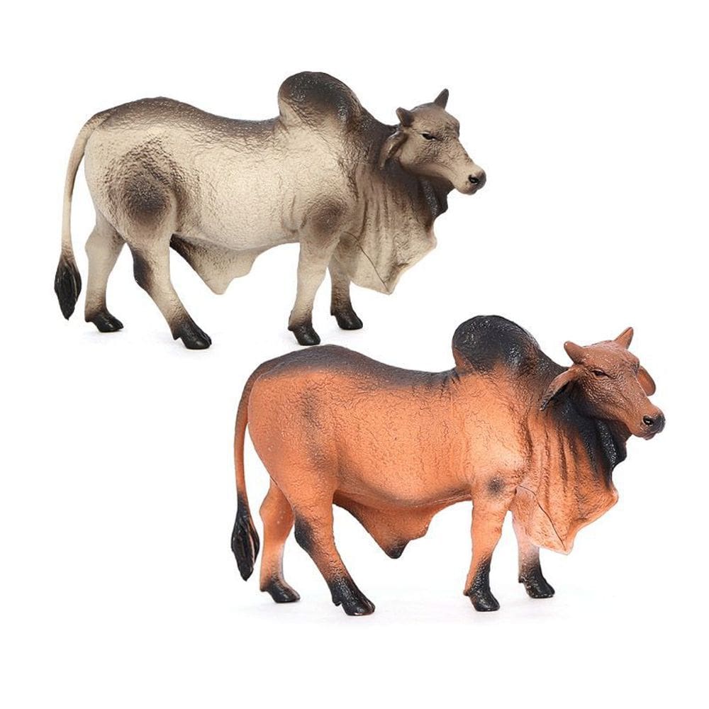 Conjunto de estatuetas realistas de bisontes e touros, 2 peças, modelos de vaca selvagem em PVC