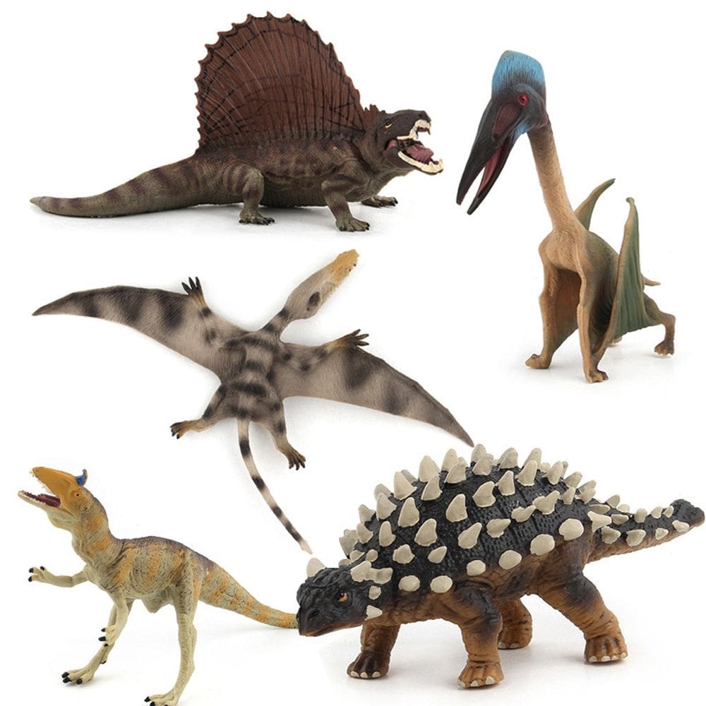 Conjunto de figuras de animais de dinossauro Jurassic, 5 peças de PVC realista