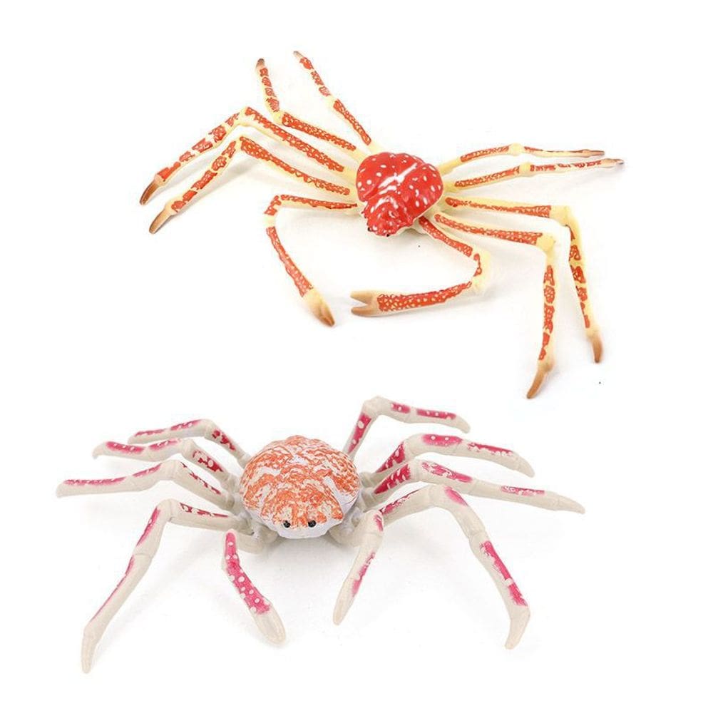 Conjunto de estatuetas Realistic Spider Crab x2 Plastic Ocean Animal