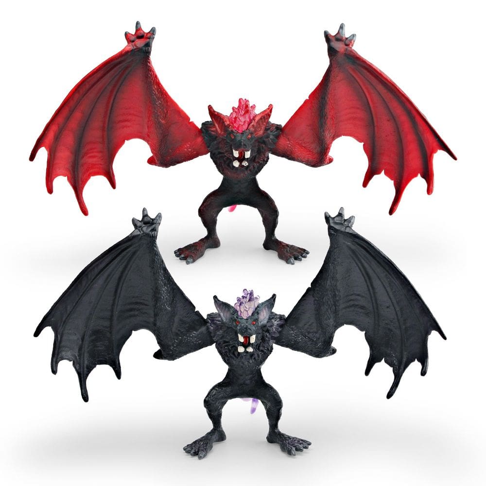 Estatuetas de 2 peças realistas Bat Demon Mythical Creature PVC T