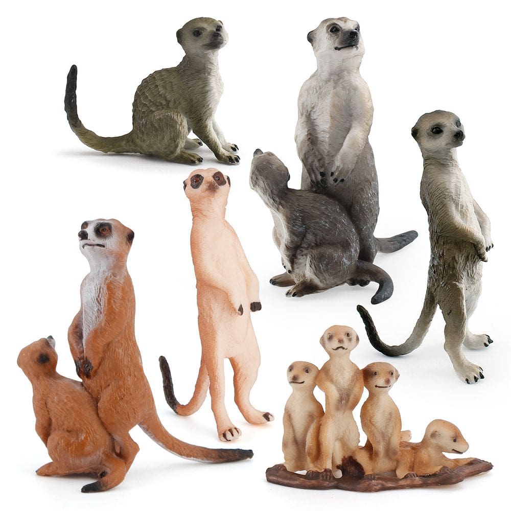 Conjunto de bonecos Meerkat Realistic PVC Animal Kids 3+ Years