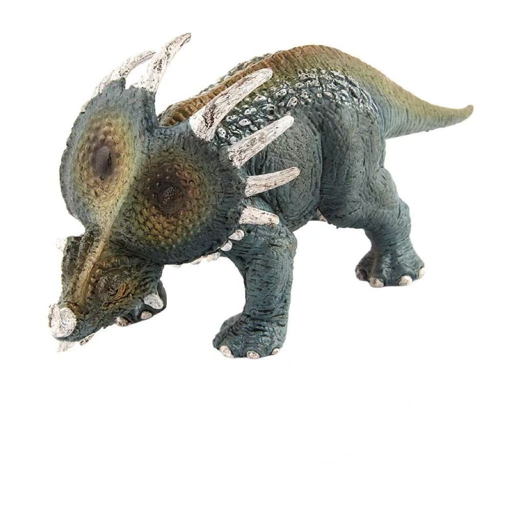 Estatueta de dinossauro realista Triceratops, modelo de PVC, brinquedo de 16 cm