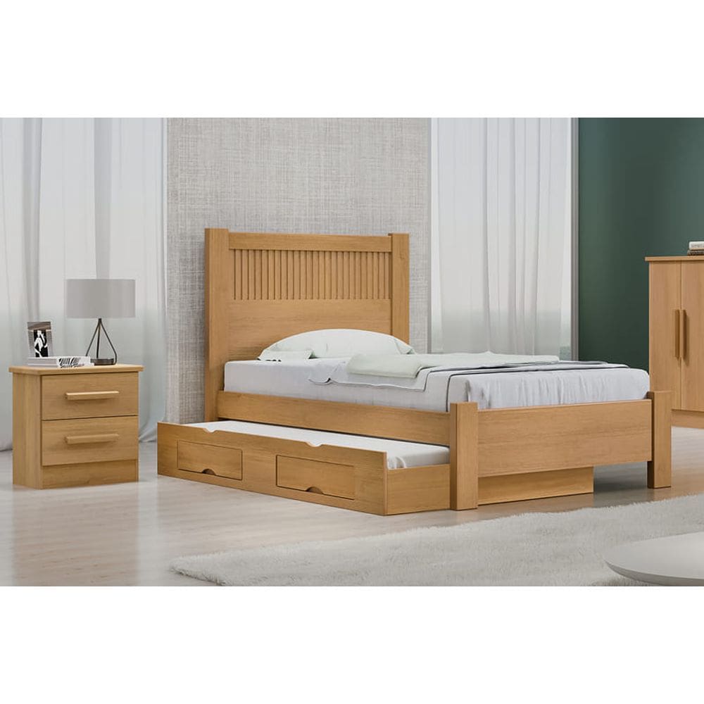 Cama Solteiro c Cama Auxiliar - Primícia Plus Ripado D`Doro