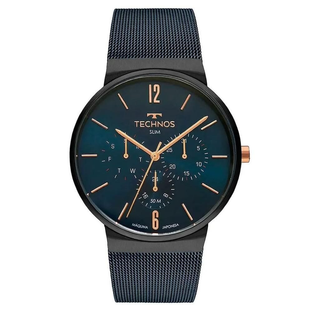 Relógio Technos Masculino Slim safira 6P29AKPS/4A