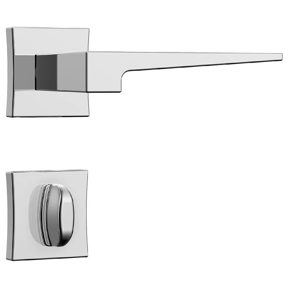 Fechadura Classic Polaris 3200 Com Roseta Quadrada Para Banheiro Cromada - 30027 - Stam