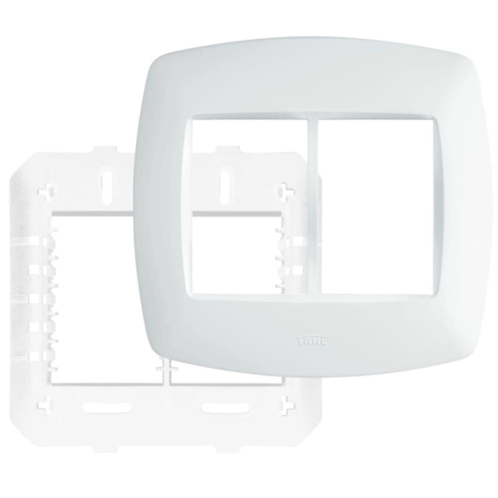 Placa Com Suporte 4”” X 4”” 6 Módulos Horizontais Elegance - 2378 - Fame Placa C-suporte 4x4 6 Modulo Elegance Fa