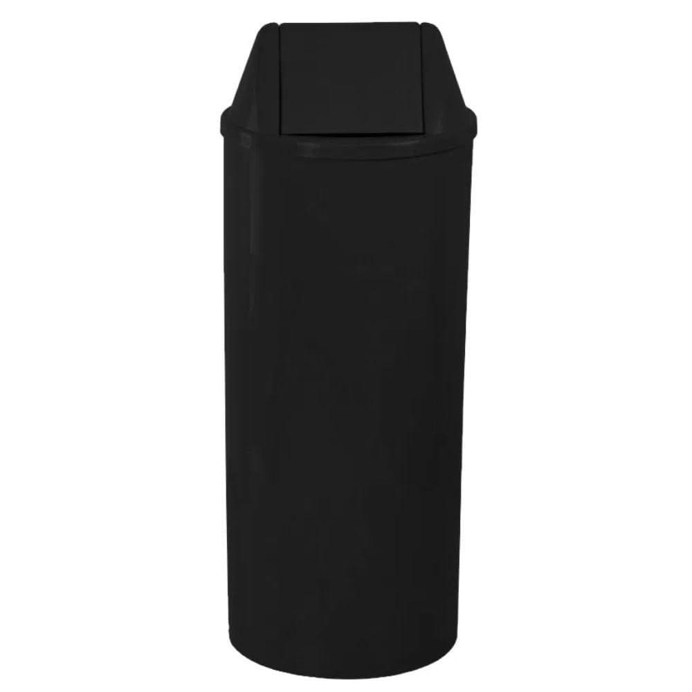 Lixeira De Plástico Preta 50cm Com Tampa 22 Litros - E12a-eb12 - Jsn Cesto Plastico Com Tampa Preta 50cm - Eb12p - Jsn