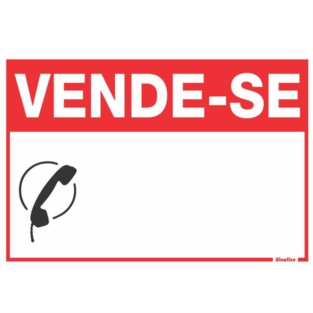 Placa De Poliestireno 20x30 ””vende-se”” - 250cn - Sinalize Placa De Poliestireno 20x30 ”vende-se” 250cn