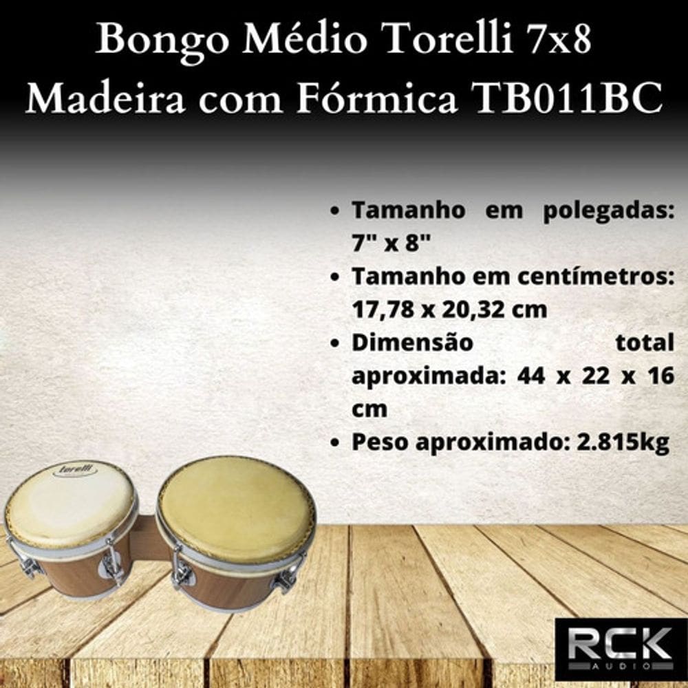 Bongo 7X8 Madeira C/ Fórmica Profissional Tb011 Preto Toreli