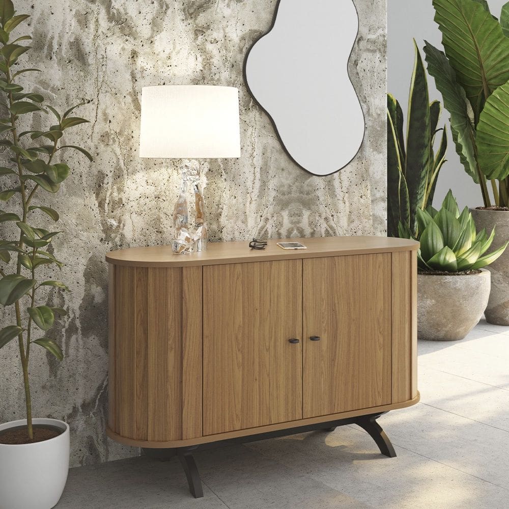 Balcão Buffet 2 Portas TB289 Freijó Preto Fosco Dalla Costa