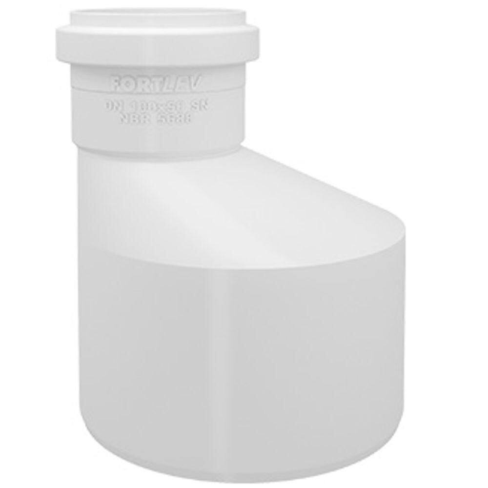 Redução Excentrica Esgoto 75x50mm - 11237551 - Fortlev Reducao Excentrica Esgoto Sn 75x50mm