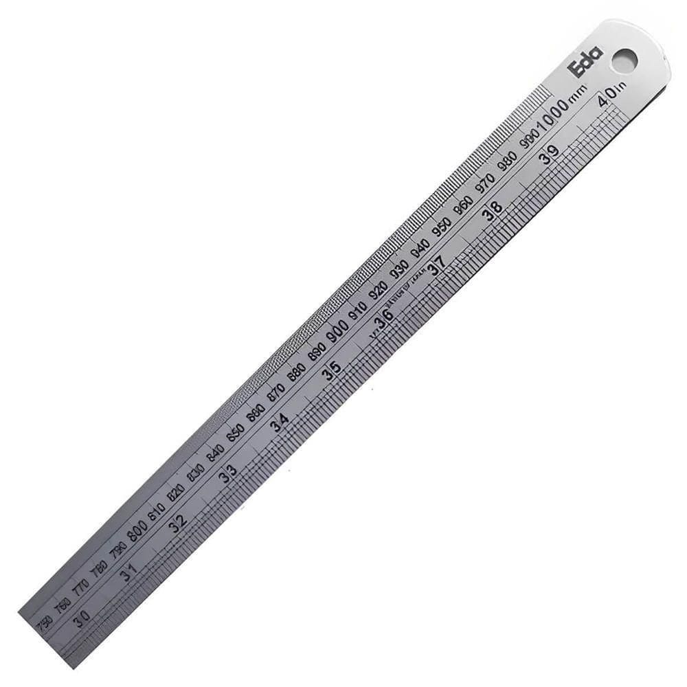 Régua De Aço Inox 40”” 100 Cm - 2jk - Eda Régua De Aço Inox 40” 1000mm - 2jk - Eda