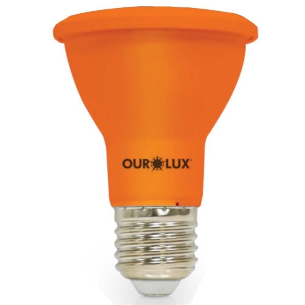 Lâmpada Superled Par 20 Ip65 6 Watts 38º âmbar - 05486 - Ourolux Lamp.superled Par 20 6w Ip65 38g Ambar