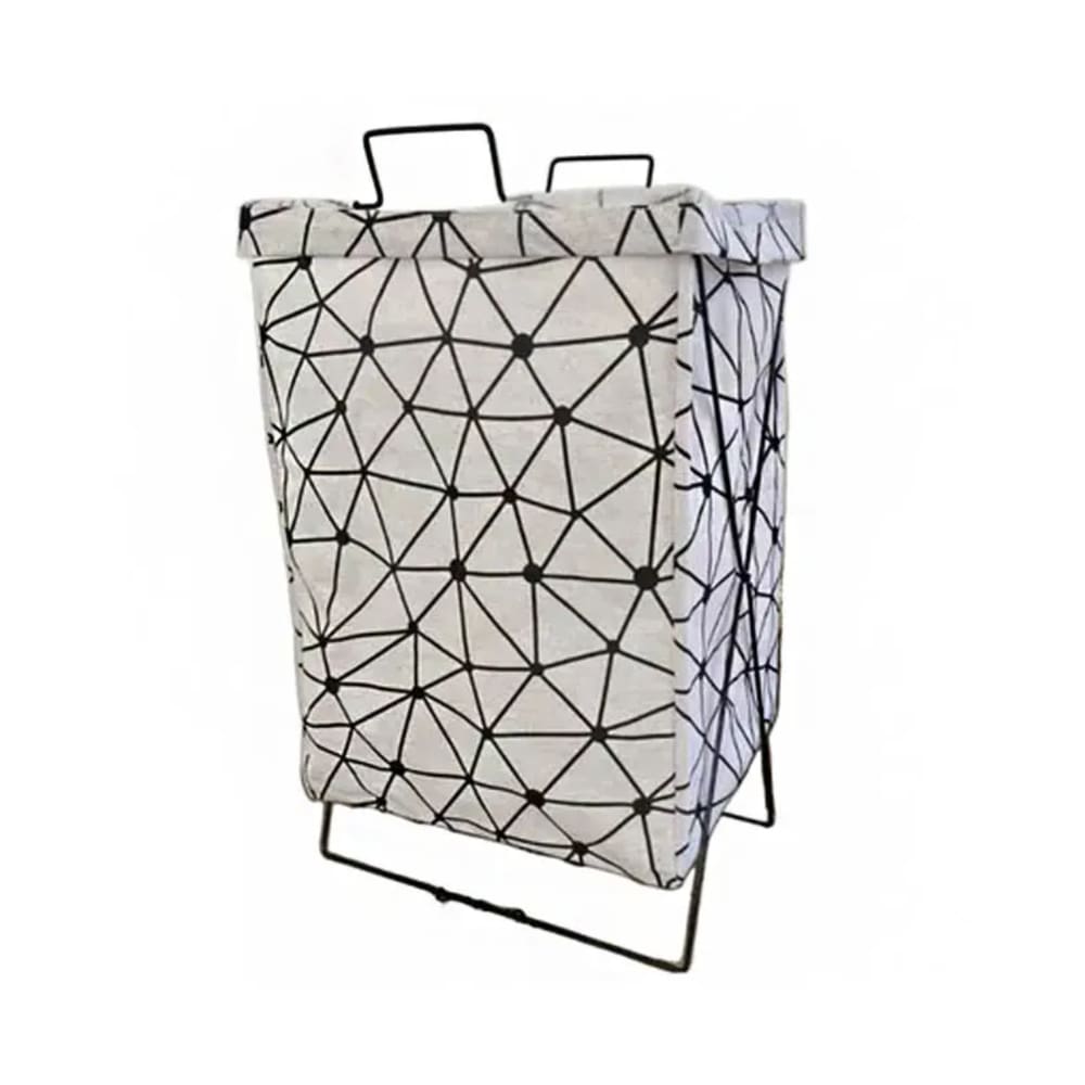 Cesto de Roupa e Brinquedos Dobrável Organizador com Suporte