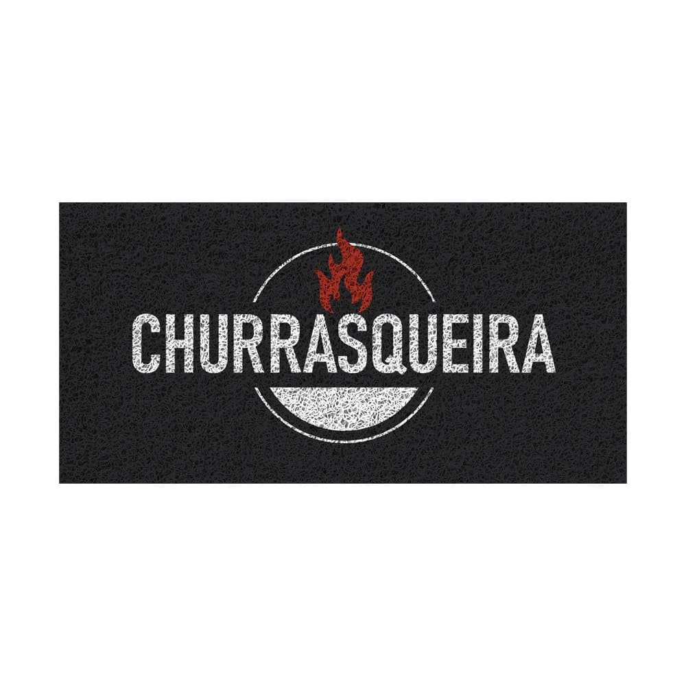 Capacho Vinílico Estampado Churrasqueira 80X40cm Uzoo