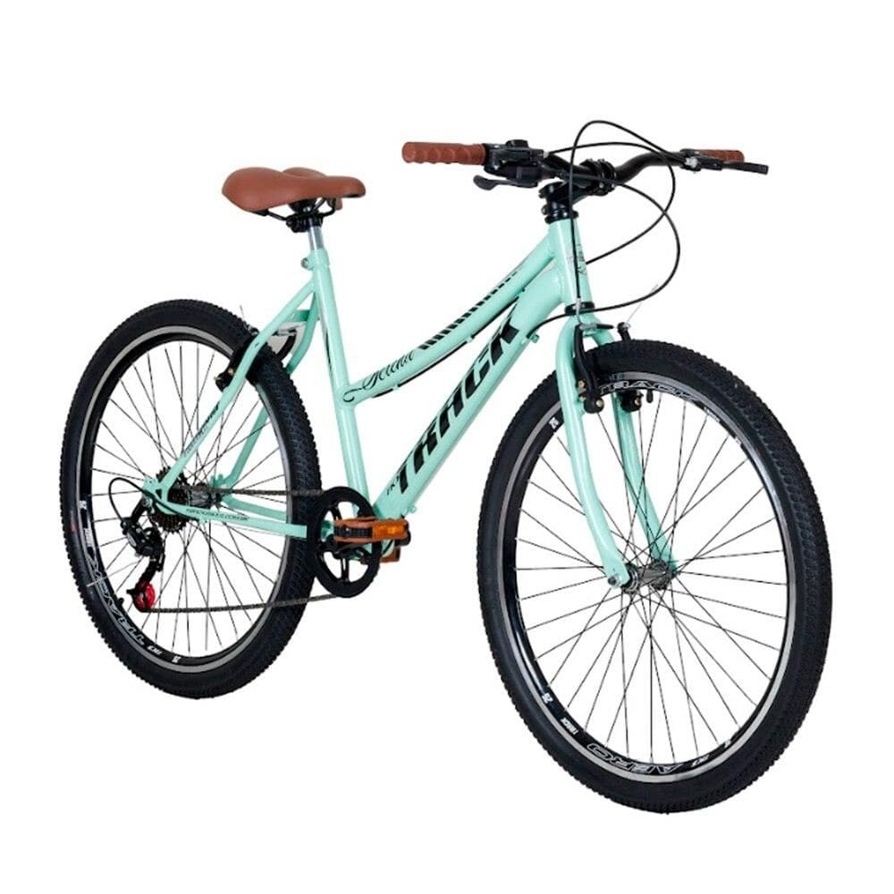 Bicicleta Aro 26 TK3 Track Serena, 7 marchas, Menta e Marrom