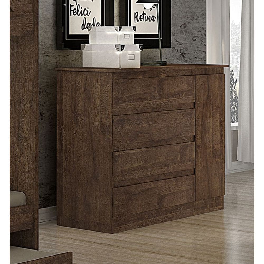 Cômoda com Sapateira 4 Gavetas - 045-Canion - Star Móveis