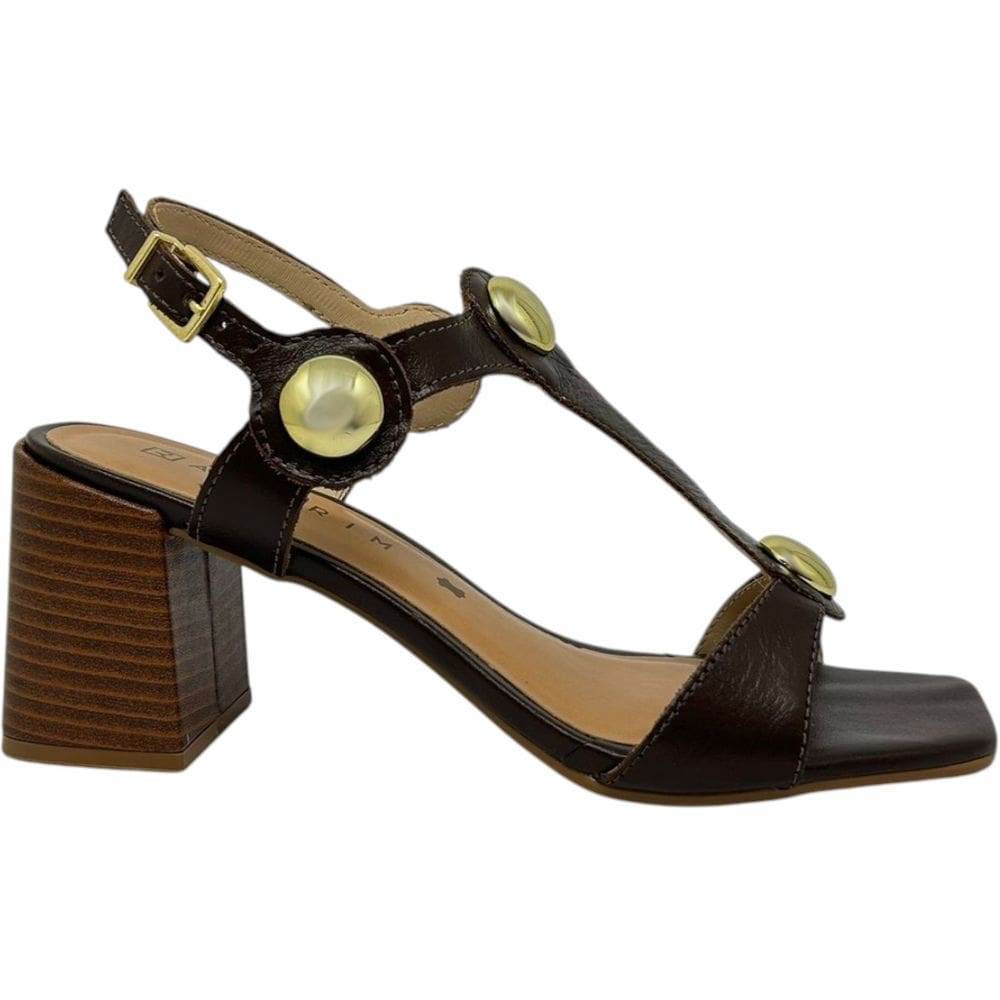 Sandália Feminina Casual Dia a Dia Passeio Trabalho com Detalhes Metalizados Salto Grosso Ultra Conforto Ramarim 2553203