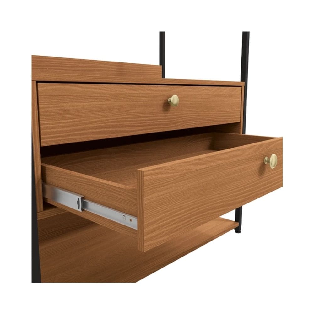 Armário Kappesberg LI049 Canela/Preto Fosco