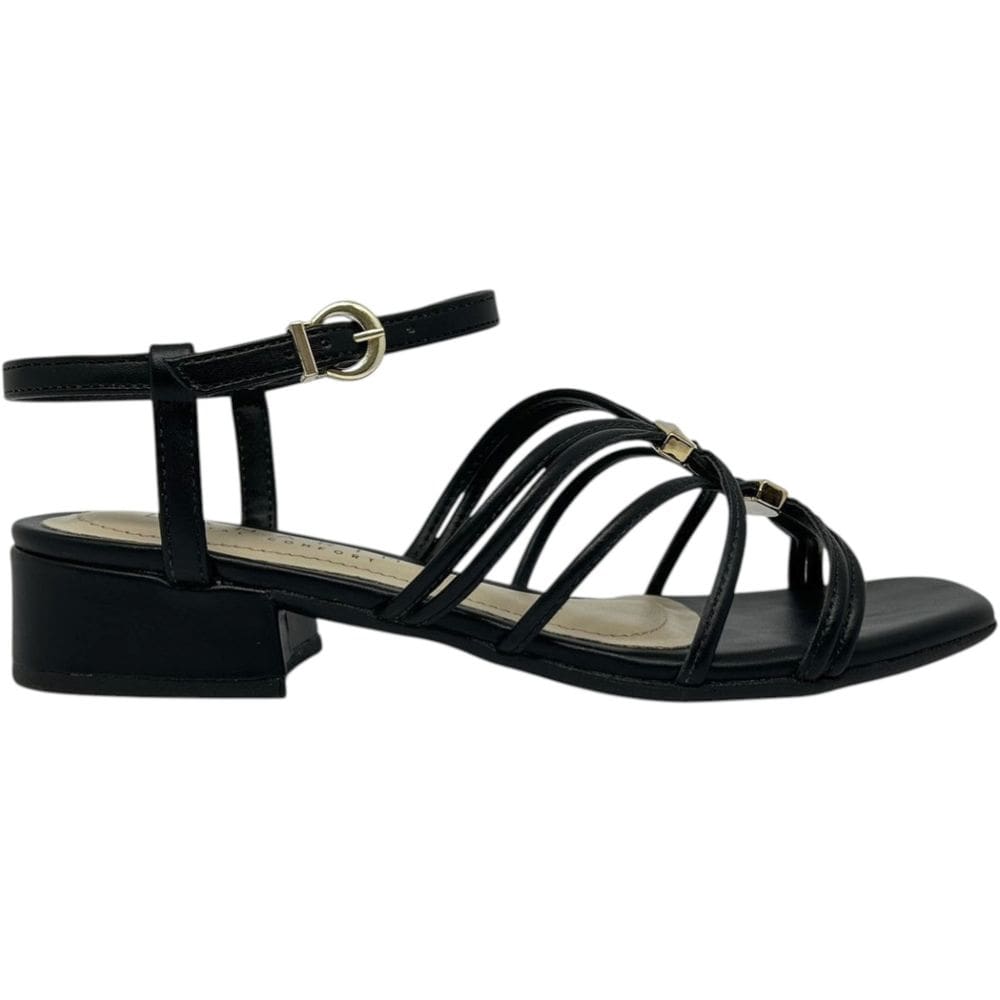 Sandália Feminina Casual Social Dia a Dia Passeio Trabalho Detalhes Metalizados Salto Baixo Conforto Ramarim 2548205