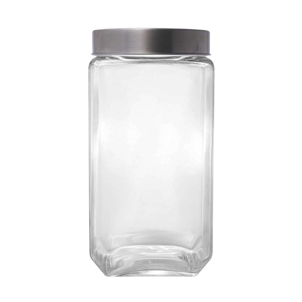 Pote Hermético Gastro de Vidro com Tampa de Metal Prateada 2,2L - Lyor