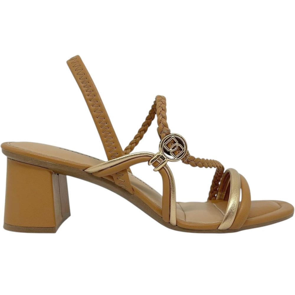 Sandália Feminina Casual Dia a Dia Passeio Trabalho Tira Trançada Salto Grosso Conforto Dakota Y9371