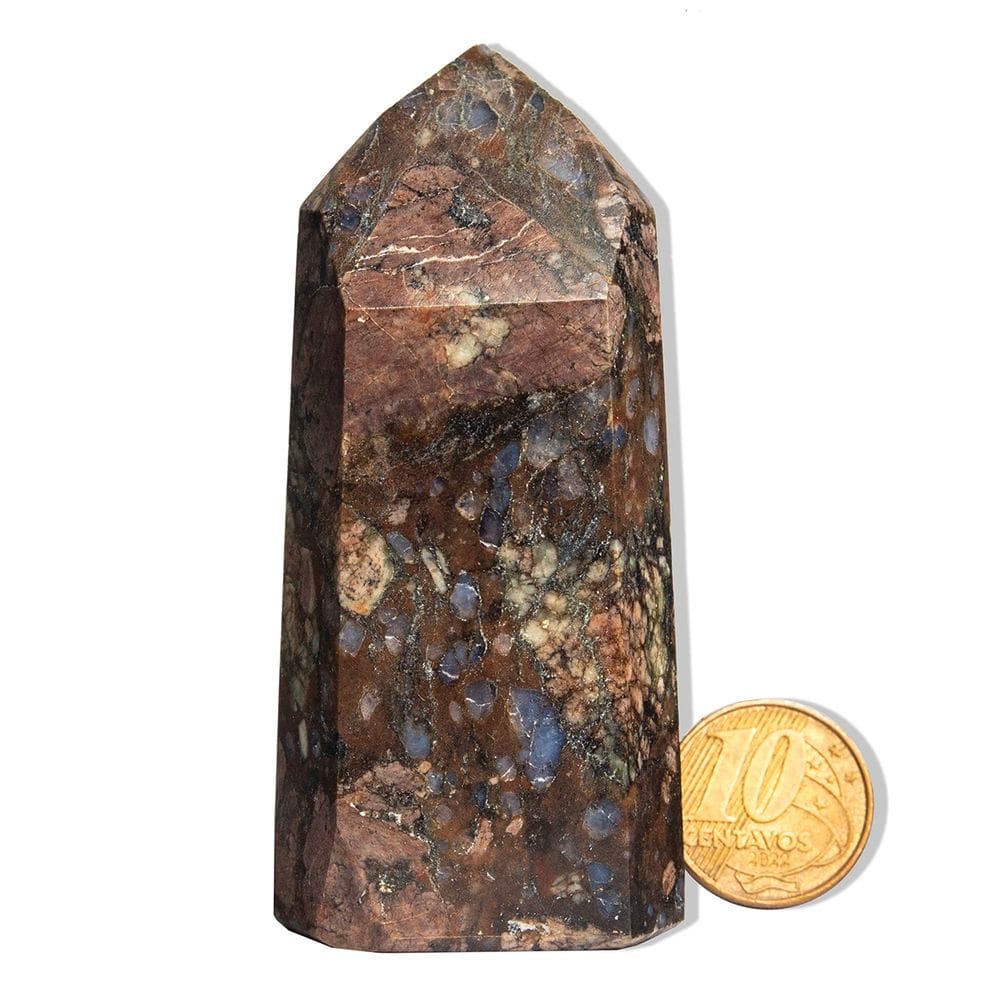 Ponta Riolita Rosa Pedra Natural 8 a 9cm 100 a 150g Tipo B