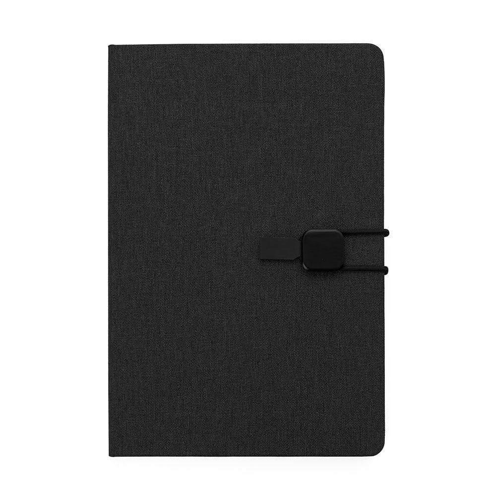 Caderno Sofisticado Cinza Com Capa Sintética E Fechamento Seguro - Ideal Para Anotações