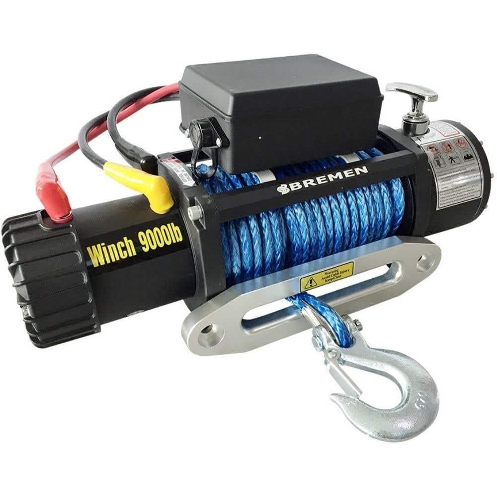 Guincho Elétrico 12V com Cabo Sintético KEVLAR 26M 16000LBS 7240Kg BREMEN